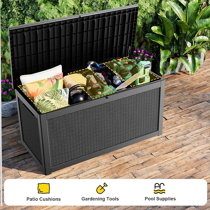 320 Gallon Outdoor Storage Box, Waterproof Patio Organizer, Storage Container - Image 5