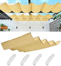 Retractable Wave Sun Shade Sail Waterproof 12' x 16' Sun Shade by WoaceSunShadeSail