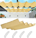Retractable Waterproof Wave Sun Shade Canopy Pergola Cover Shade Sail Awning 8' by WoaceSunShadeSail
