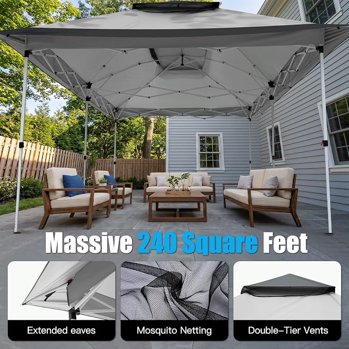 COBIZI 12x20 Pop Up Canopy Tent - Image 4