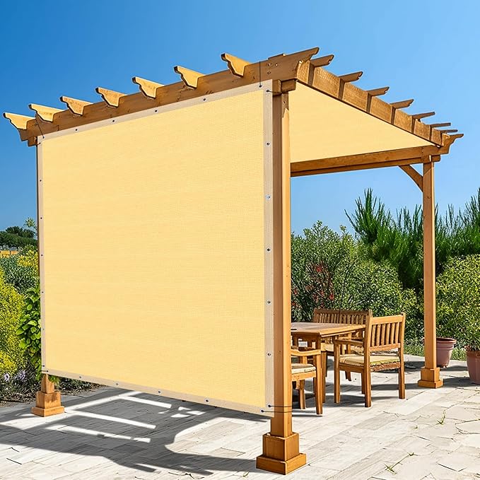 Amagenix 90% Shade Fabric 10'X 19' Sand Sun Shade Cloth by Amagenix