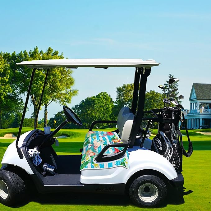 Golf Cart Seat Covers, Golf Cart Seat Towel Blanket, Suitable Yamaha, EZGO, Club Cars, Icon and More 2-Seats Cart, 100% Microfiber, Essential Golf Cart Accessories, 51'' x 31''