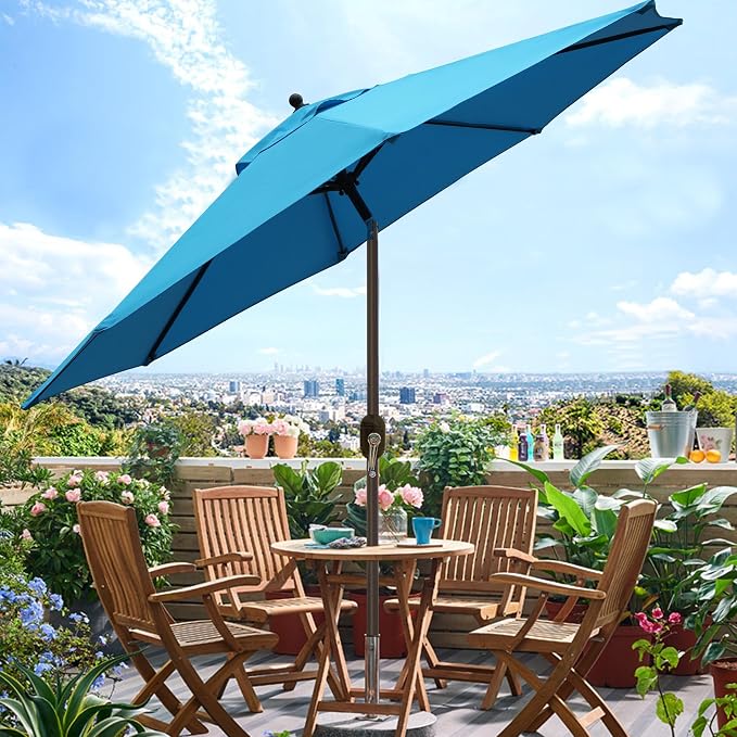 9' Outdoor Patio Umbrella, Outdoor Table Umbrella, Yard Umbrella, Market - Image 7