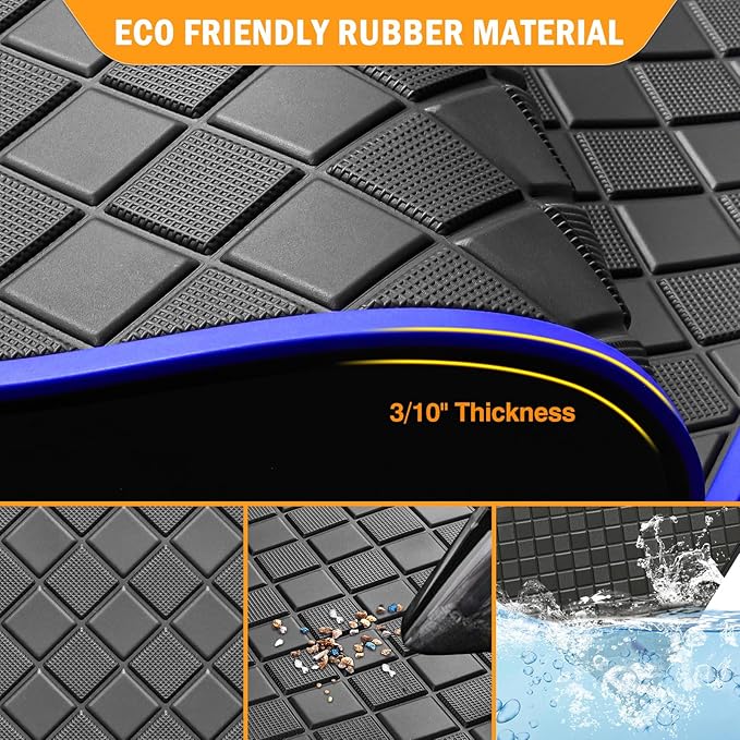 Golf Cart Floor Mat for Yamaha,Customize Non-Slip Full Coverage Liner Matt Replacement Fits to Yamaha G29/Drive, Drive2,Adventurer,QuieTech 2017+,Durable Easy to Clean
