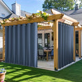 NICETOWN Gazebo Curtains Outdoor Waterproof W100 x L84 in Stone Blue | by NICETOWN