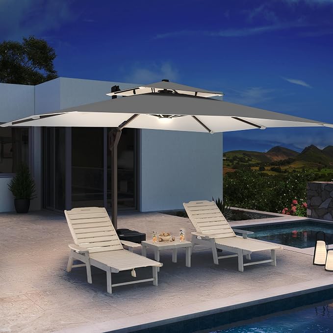 10 X 13 FT Cantilever Patio Umbrella Outdoor - Image 3