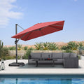 PURPLE LEAF Patio Umbrella Outdoor 10' x 10' Square Easy Assembly Terra | Built by PURPLELEAF