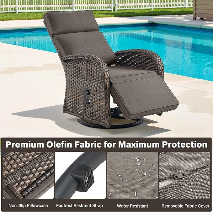 5 Piece Wicker Patio Furniture Set - Image 6