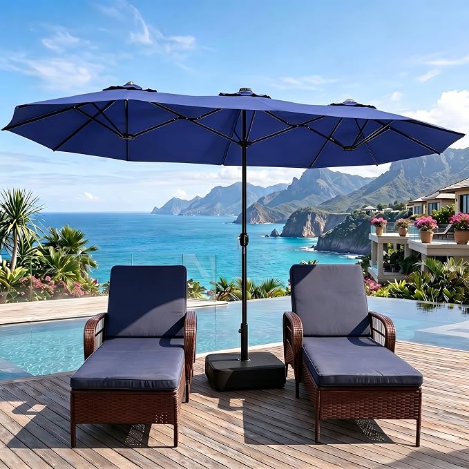 15FT Double-Sided Patio Umbrella by Enjoyyourlife