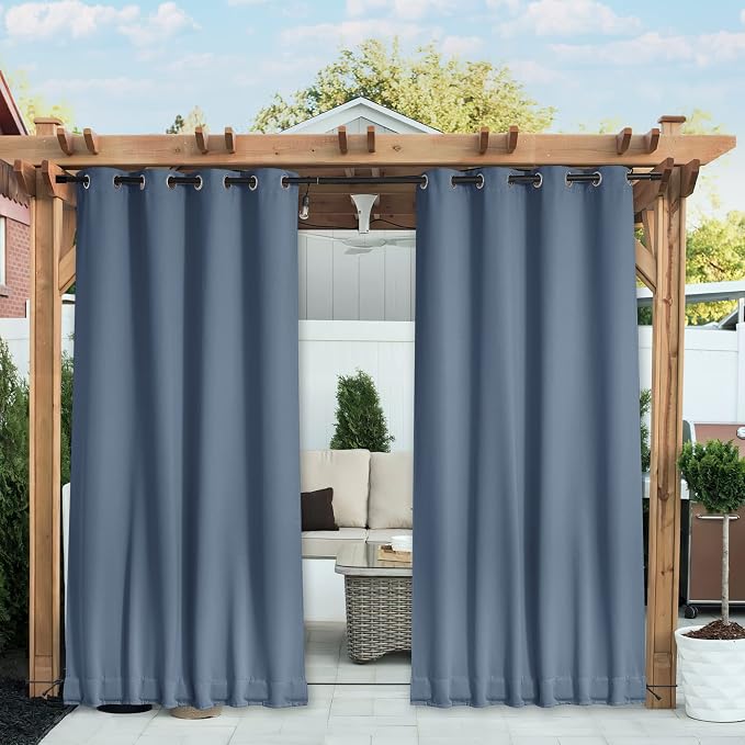 NICETOWN 2 PCs Waterproof Outdoor Curtains by NICETOWN