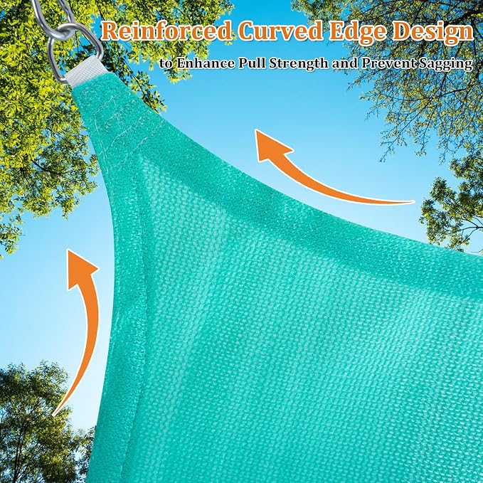 Shade&Beyond Custom Sun Shade Sail 14'X18'X22.8'Triangle Sun Sail Shades Patio - Image 5