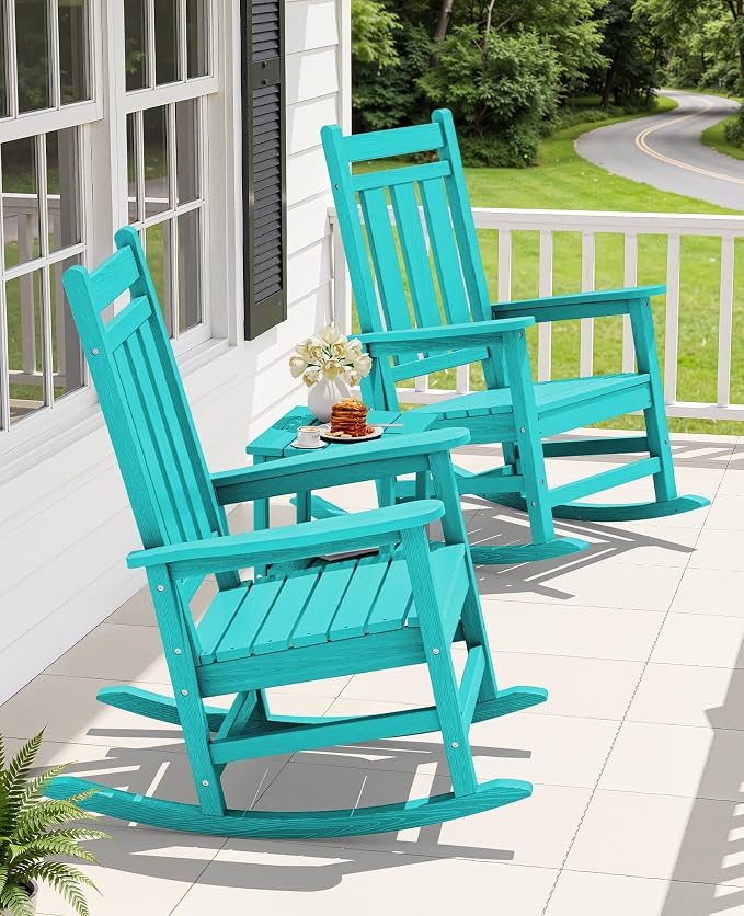 Oversized Outdoor Rocking Chair, HDPE Patio Rockers, Aruba | | All-Weather - Image 2