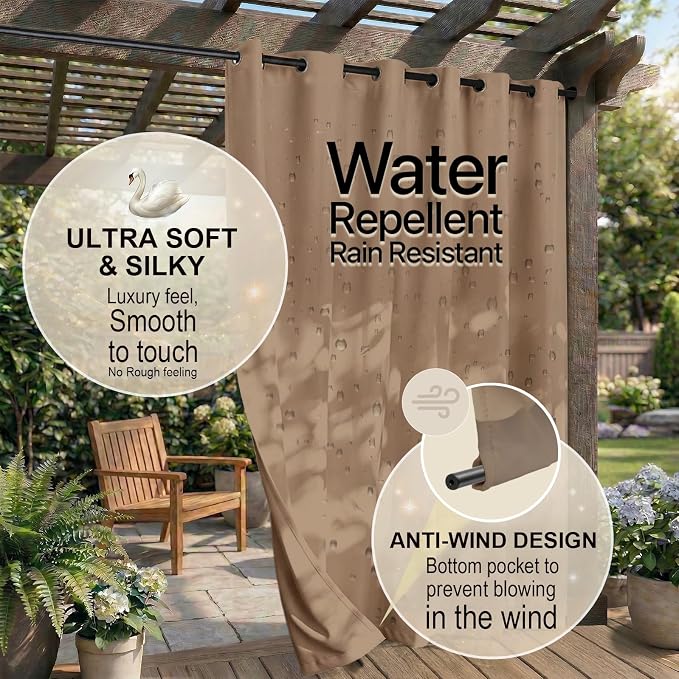 Waterproof Outdoor Curtain W105 x L95 - Image 4