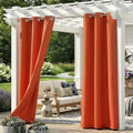 Set of 4 Outdoor Curtains for Patio Waterproof, Breathable Grommet Panels for by Sunshelf