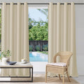 Waterproof Patio Curtains W52 x L95 Inch Natural Beige, 1 Panel | Blackout by StangH