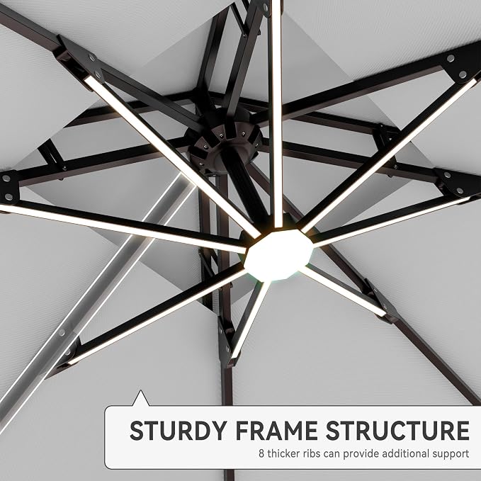 9' X 12' Cantilever Patio Outdoor Umbrella - Image 2