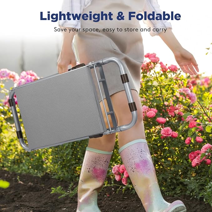 Tovve Foldable Garden Kneeler and Seat, Heavy Duty Garden Stool - Image 5