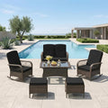 Patio Furniture Set Outdoor Rattan Chair Wicker Sofa Garden Conversation Bistro by Enjoyyourlife