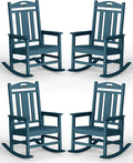 Oversized Outdoor Rocking Chairs Set of 4, 380lbs Heavy-Duty Large Patio Rocker by CIOKEA