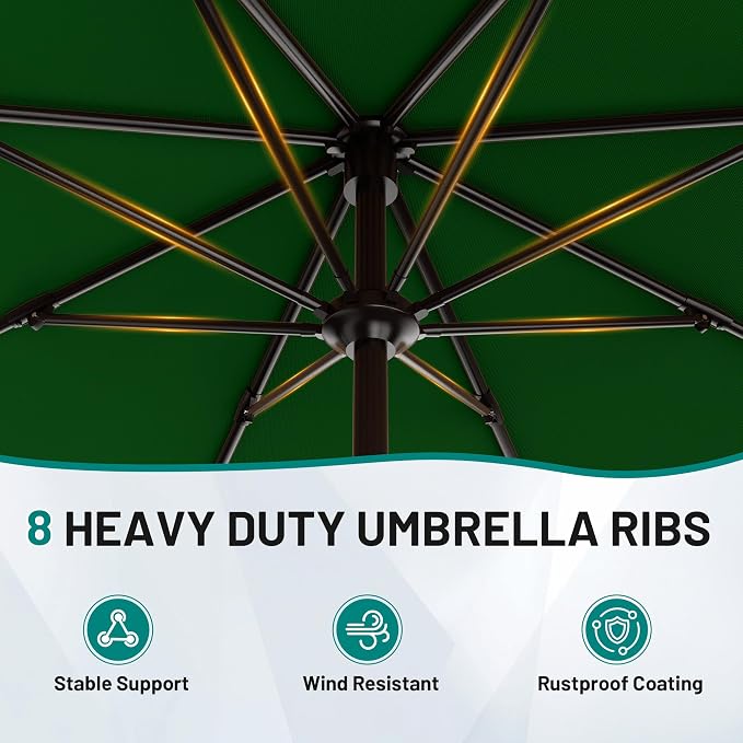 9 FT Patio Umbrella for Outdoor, Outdoor Table Umbrella - Image 3