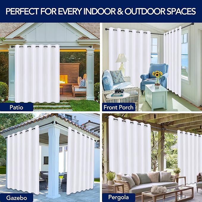 PureFit Outdoor Curtains for Patio Waterproof Weatherproof Outside Curtains | - Image 5