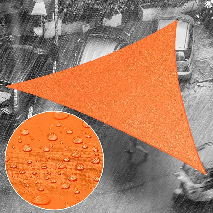 Royal Shade 14' x 14' x 14' Orange Triangle Waterproof Sun Shade Sail Order to by RoyalShade