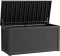 260 Gallon Waterproof Outdoor Storage Box, UV Resistant Resin Deck Box by KFY