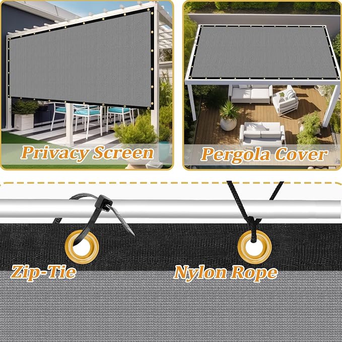 Shade&Beyond Customized Size 11' X 13' Shade Cloth - Image 4