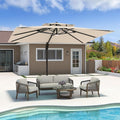 10x13 FT Outdoor Cantilever Patio Umbrella by Unknown