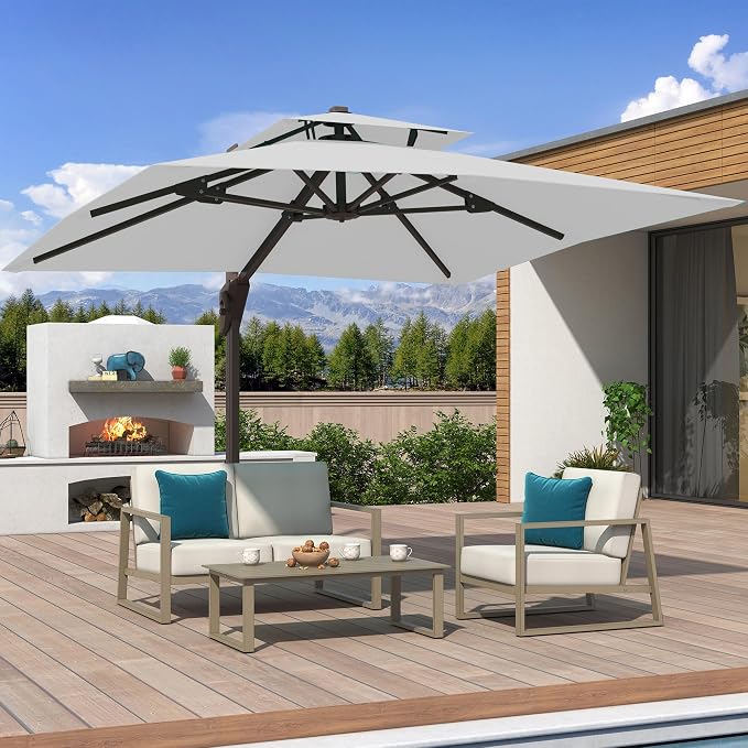10x10 FT Outdoor Cantilever Patio Umbrella - Image 9