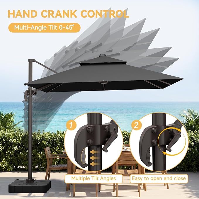 10x13 FT Patio Cantilever Umbrella - Image 4
