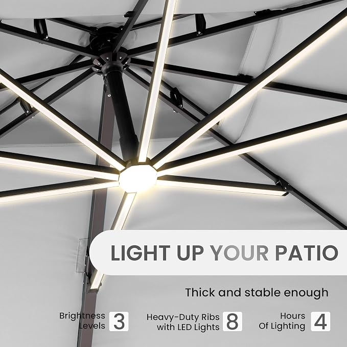 10 X 13 FT Cantilever Patio Umbrella Outdoor - Image 2