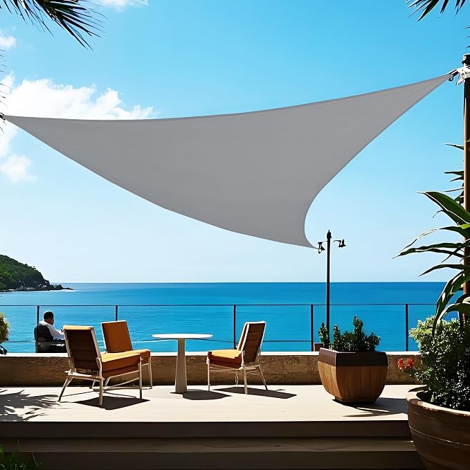 Tronssien Rectangle 12'x12'x17' Sun Shade Sail, 95% UV Blockage Canopy Awning by Tronssien