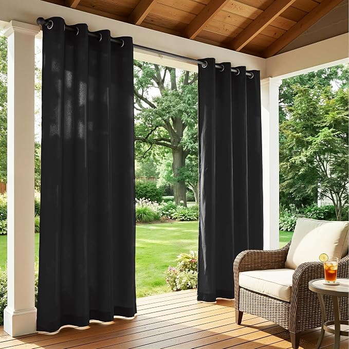 Set of 4 Outdoor Curtains for Patio Waterproof, Breathable Grommet Panels for - Image 2