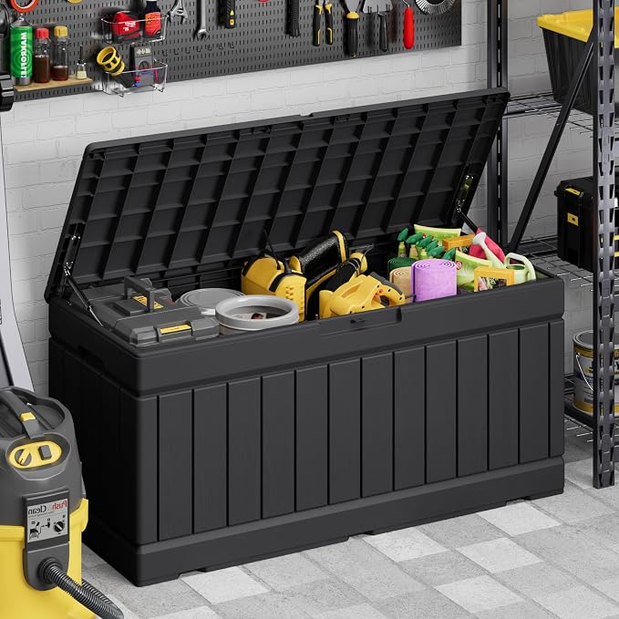 Devoko 78 Gallon Deck Box, Waterproof Resin Outdoor Storage Box | Outdoor - Image 5