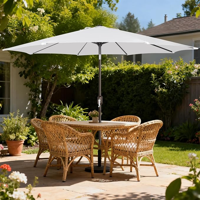 9' Outdoor Patio Umbrella, Outdoor Table Umbrella, Yard Umbrella, Market - Image 8