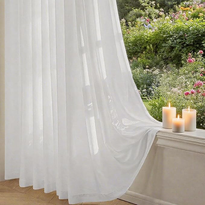 Patio Screen Non-See-Through Outdoor Curtains Waterproof Sheer Lightweight - Image 5
