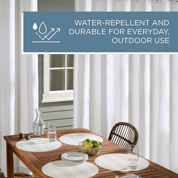 TOWN & COUNTRY BASICS Cabana Solid Heavyweight Indoor Outdoor Curtains - Image 7