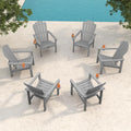 THOEOE Stackable Adirondack Chair Set of 6, Fire Pit Chairs, Space Saving by THOEOE