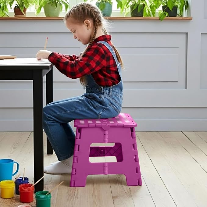 Utopia Home Folding Step Stool 9 Inch, built-in handle, and 300 lbs support - Image 3