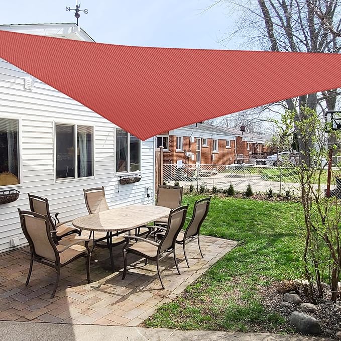 Windscreen4less 9' x 9' x 9' Sun Shade Sail Triangle Outdoor Canopy Cover UV by Windscreen4less