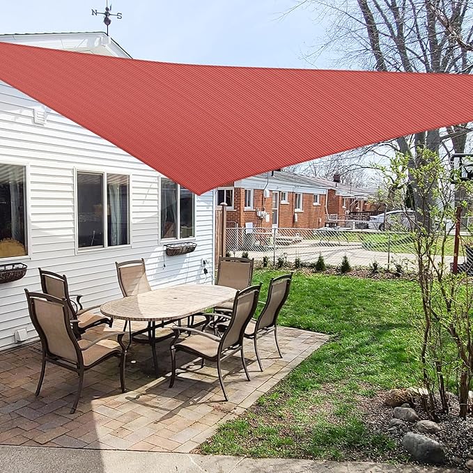 Windscreen4less 5' x 5' x 5' Sun Shade Sail Triangle Outdoor Canopy Cover UV by Windscreen4less