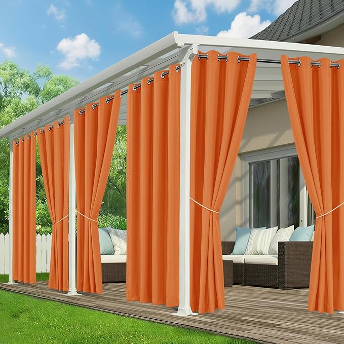Outdoor Curtains for Patio Waterproof, 6 Drape Panels, Sun Shades | Privacy & by RichSets