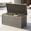Outdoor Deck Storage Box, Resin Deck Boxes Indoor and outdoor, Waterproof by NBYSGO