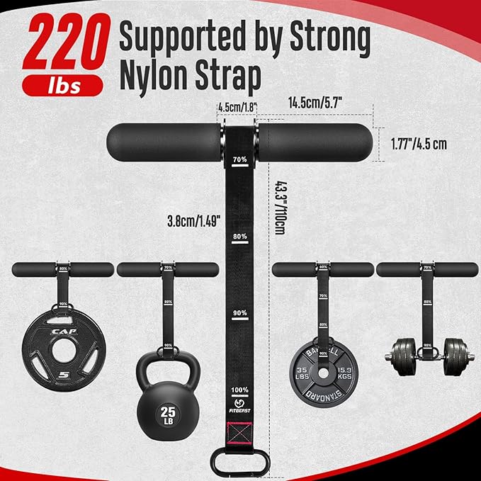 FitBeast Forearm Strengthener & Forearm Exerciser, Wrist Roller with Thicker Handle, Forearm Strength Trainer with Adjustable Strap - Ideal for Grip Strength, Muscle Building, Rehabilitation