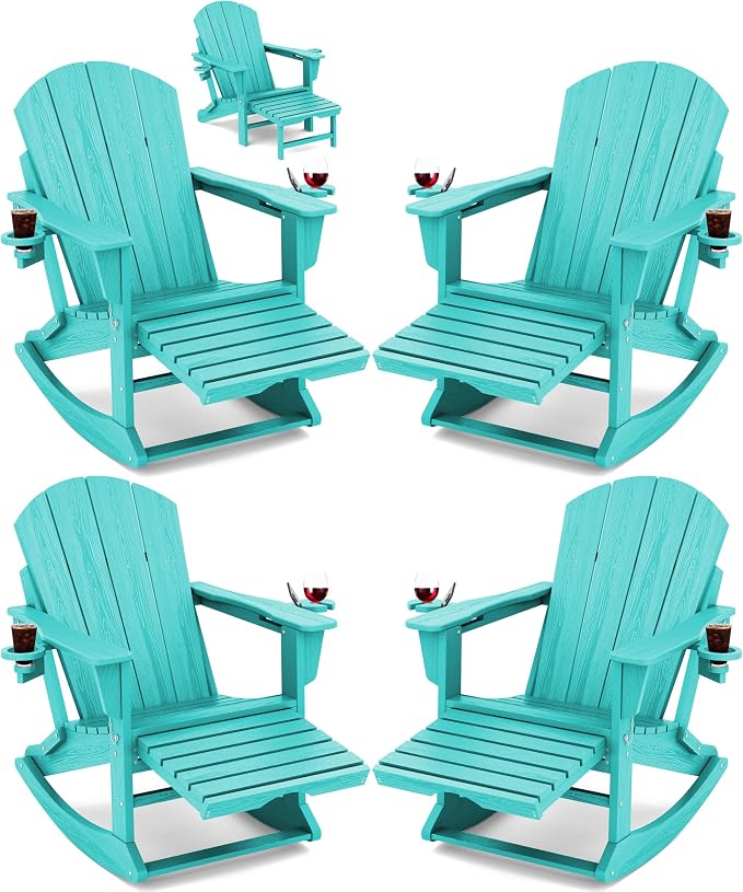 Adirondack Rocking Chair Set of 4 by KINGYES