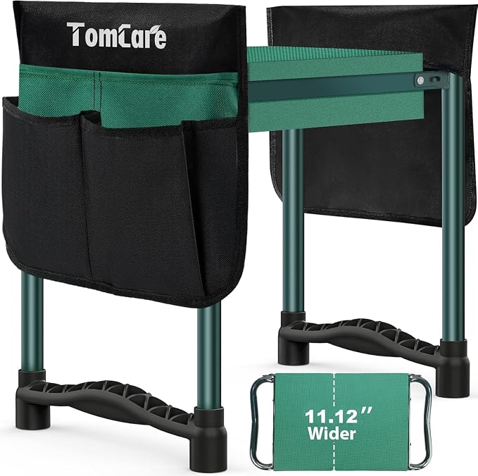 TomCare Garden Kneeler and Seat, 11.12" Kneeling Pad Sturdy Garden Bench | by TomCare