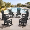 SERWALL Outdoor Rocking Chair Set of 6, Patio Rocking Chair, Porch Rocker by SERWALL