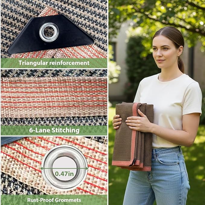 90% Sun Shade Cloth with Grommets, 10 x 12 FT Pergola Replacement Shade Cover - Image 3