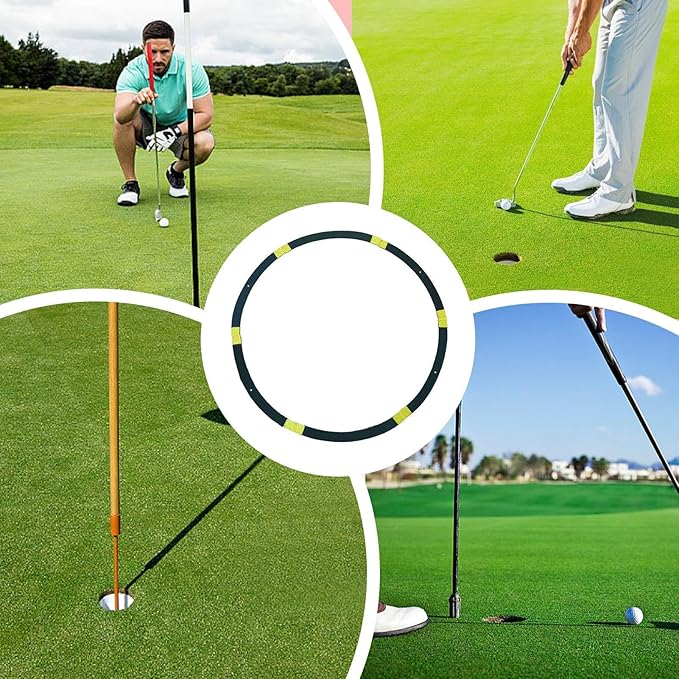 Precision Rings – Golf Chipping Circles, Putting Target Trainer | Flexible Visual Indicator Rings for Green Shot Control and Accuracy Practice, Lightweight Setup for Indoor Lawn Or Backyard Golf T